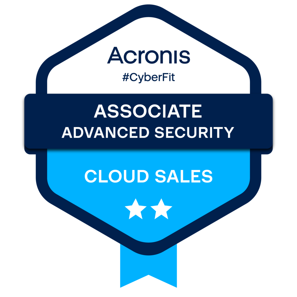 Acronis #CyberFit Cloud Sales Associate Advanced Security Certified